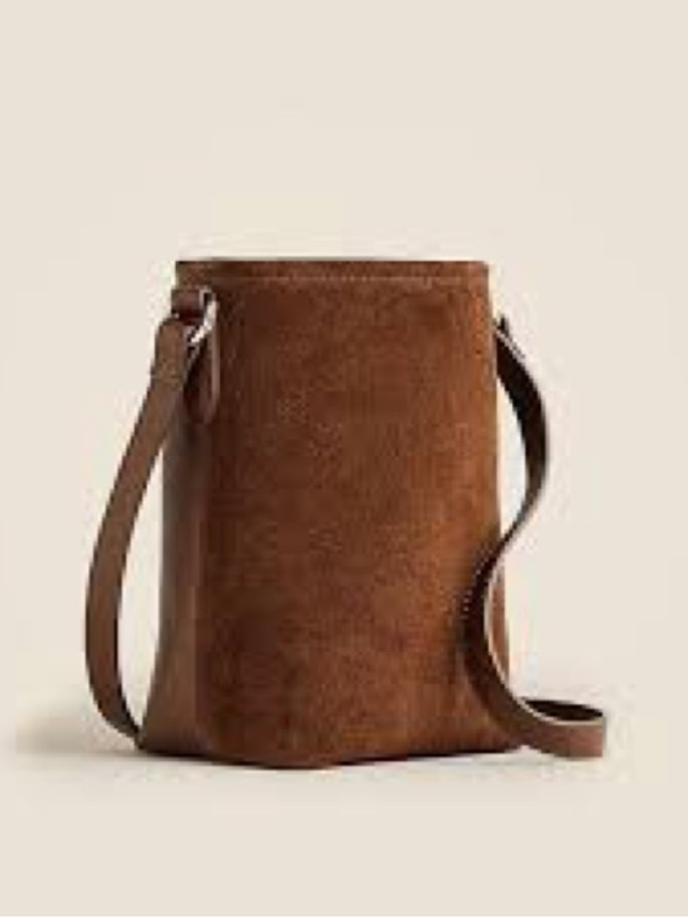 New J.Crew small Berkeley bucket crossbody bag in leather and suede